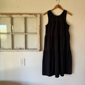 Everlane Tiered Summer Dress - Black, Size Medium